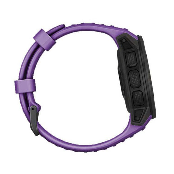 For Garmin Instinct 22mm Kalebol Steel Buckle Silicone Watch Band(Purple)