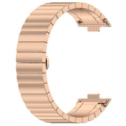 For Huawei Watch Fit3 Kalebol Solid Stainless Steel Strap(Rose Gold)