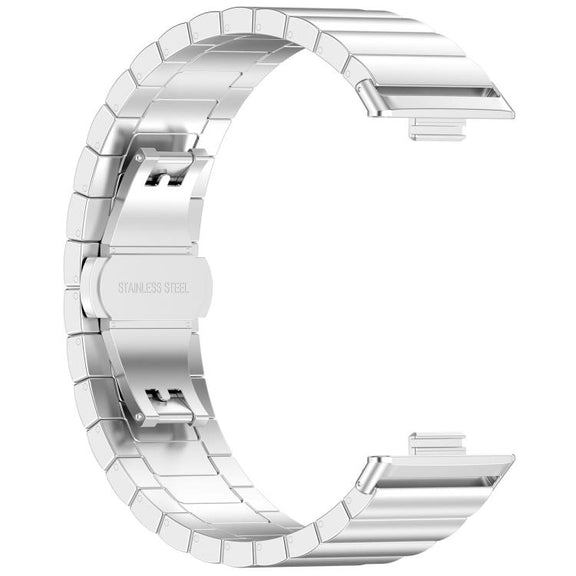 For Huawei Watch Fit3 Kalebol Solid Stainless Steel Strap(Silver)