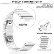 For Huawei Watch Fit3 Kalebol Solid Stainless Steel Strap(Rose Gold)