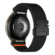 For Samsung Galaxy Watch 7 / 6 / 5 / 4 Press Button Connector Parachute Buckle Elastic Nylon Watch Band(Black) - Watch Bands by PMc TechLife | Online Shopping South Africa | PMc TechLife | Buy Now Pay Later Mobicred