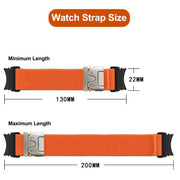 For Samsung Galaxy Watch 7 / 6 / 5 / 4 Press Button Connector Parachute Buckle Elastic Nylon Watch Band(Wine Red)