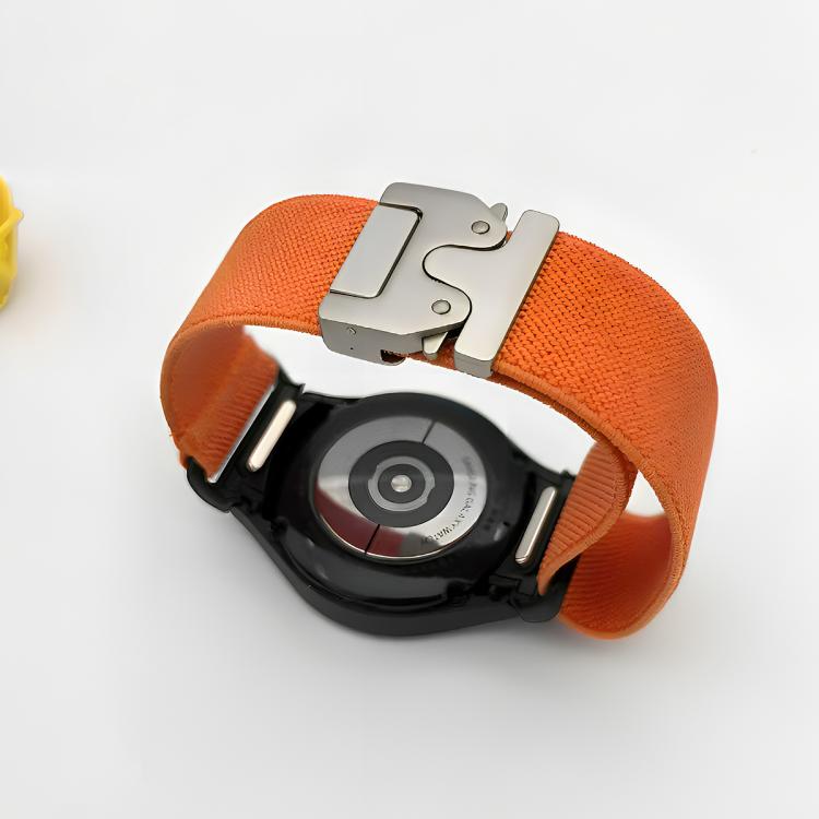 For Samsung Galaxy Watch 7 / 6 / 5 / 4 Press Button Connector Parachute Buckle Elastic Nylon Watch Band(Army Green) - free shipping - PMc TechLife - Order now!