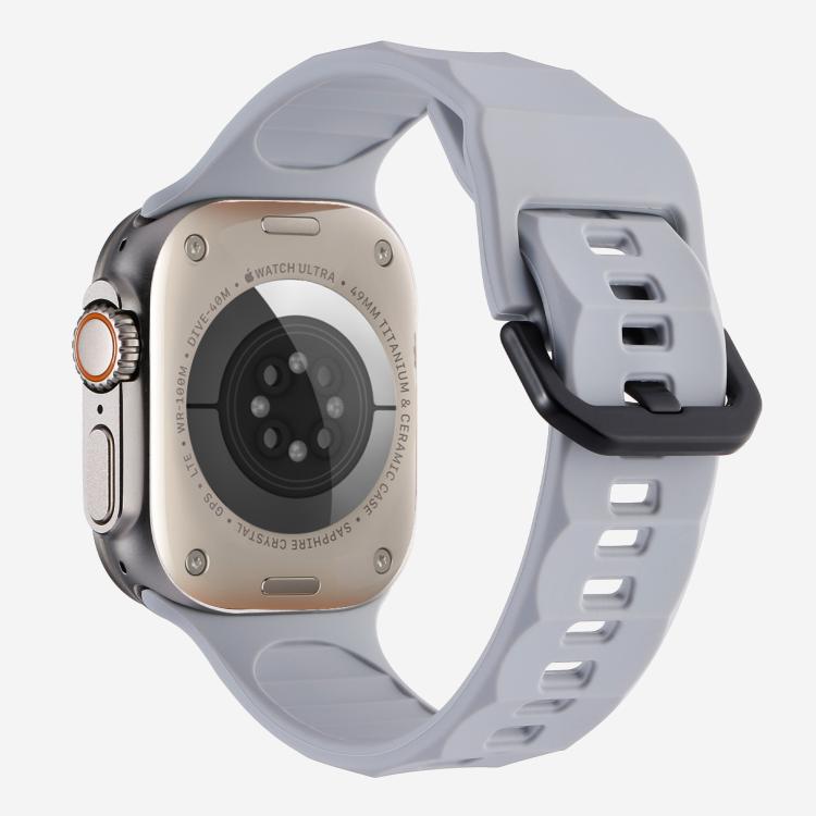 For Apple Watch 46mm / 49mm / 45mm / 44mm Kalebol Ripple Sports Silicone Strap(Space Grey) - Watch Bands by Kalebol | Online Shopping South Africa | PMC TechLife | Buy Now Pay Later Mobicred