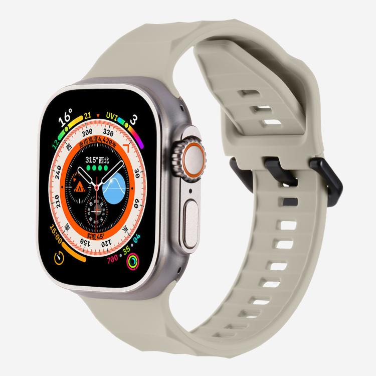 For Apple Watch 46mm / 49mm / 45mm / 44mm Kalebol Ripple Sports Silicone Strap(Starlight) - Watch Bands by Kalebol | Online Shopping South Africa | PMC TechLife | Buy Now Pay Later Mobicred