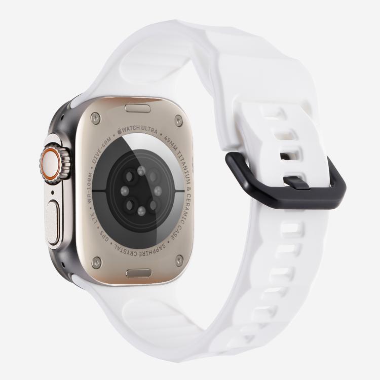 For Apple Watch 42mm / 41mm / 40mm / 38mm Kalebol Ripple Sports Silicone Strap(White) - Watch Bands by Kalebol | Online Shopping South Africa | PMC TechLife | Buy Now Pay Later Mobicred