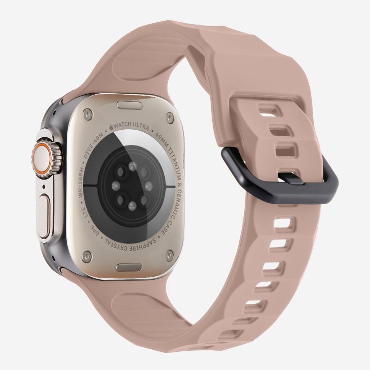 For Apple Watch 42mm / 41mm / 40mm / 38mm Kalebol Ripple Sports Silicone Strap(Pink Sand) - Watch Bands by Kalebol | Online Shopping South Africa | PMC TechLife | Buy Now Pay Later Mobicred