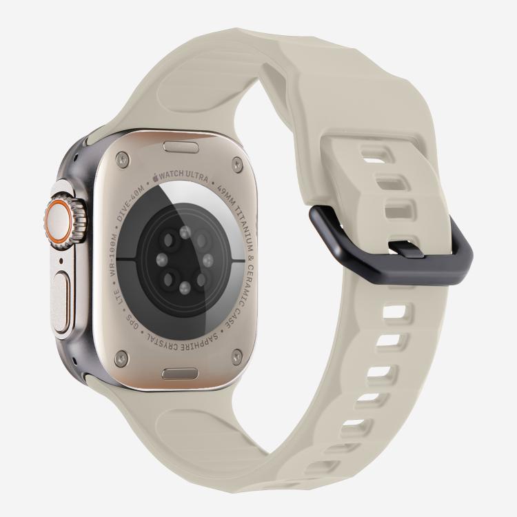 For Apple Watch 42mm / 41mm / 40mm / 38mm Kalebol Ripple Sports Silicone Strap(Starlight) - Watch Bands by Kalebol | Online Shopping South Africa | PMC TechLife | Buy Now Pay Later Mobicred