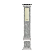 For Apple Watch 46mm / 49mm / 45mm / 44mm Kalebol Canvas Pattern Nylon Loop Strap(Light Grey)