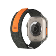 For Apple Watch 42mm / 41mm / 40mm / 38mm Kalebol Canvas Pattern Nylon Loop Strap(Black)