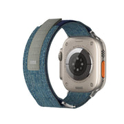 For Apple Watch 42mm / 41mm / 40mm / 38mm Kalebol Canvas Pattern Nylon Loop Strap(Light Blue)