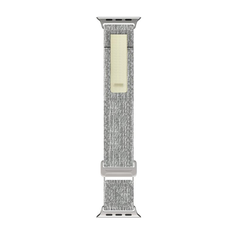 For Apple Watch 42mm / 41mm / 40mm / 38mm Kalebol Canvas Pattern Nylon Loop Strap(Light Grey)