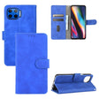 For Motorola Moto G 5G Plus Solid Color Skin Feel Magnetic Buckle Horizontal Flip Calf Texture PU Leather Case with Holder & Card Slots & Wallet(Blue) - Motorola Cases by PMC TechLife | Online Shopping South Africa | PMC TechLife | Buy Now Pay Later Mobicred