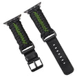 For Apple Watch 42mm / 41mm / 40mm / 38mm Double Leather Buckle Paracord Nylon Watch Band(Green) - free shipping - PMc TechLife - Order now!