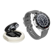D9 1.46 inch 2 in 1 Bluetooth Earphone Smart Watch, Support Bluetooth Call / NFC / Heart Rate(Silver)