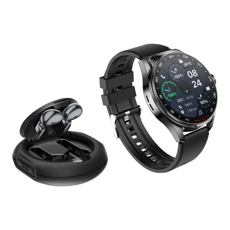 D9 1.46 inch 2 in 1 Bluetooth Earphone Smart Watch, Support Bluetooth Call / NFC / Heart Rate(Black) - free shipping - PMC TechLife - Order now!
