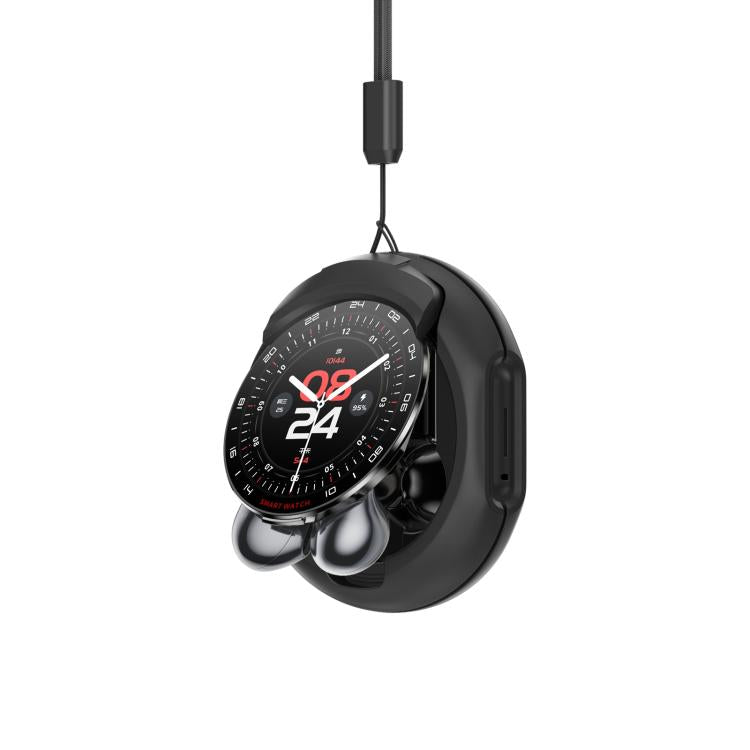 D9 1.46 inch 2 in 1 Bluetooth Earphone Smart Watch, Support Bluetooth Call / NFC / Heart Rate(Black) - free shipping - PMC TechLife - Order now!