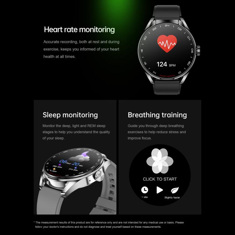 D9 1.46 inch 2 in 1 Bluetooth Earphone Smart Watch, Support Bluetooth Call / NFC / Heart Rate(Silver)