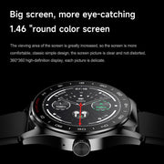 D9 1.46 inch 2 in 1 Bluetooth Earphone Smart Watch, Support Bluetooth Call / NFC / Heart Rate(Silver)