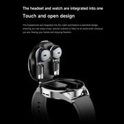 D9 1.46 inch 2 in 1 Bluetooth Earphone Smart Watch, Support Bluetooth Call / NFC / Heart Rate(Silver)