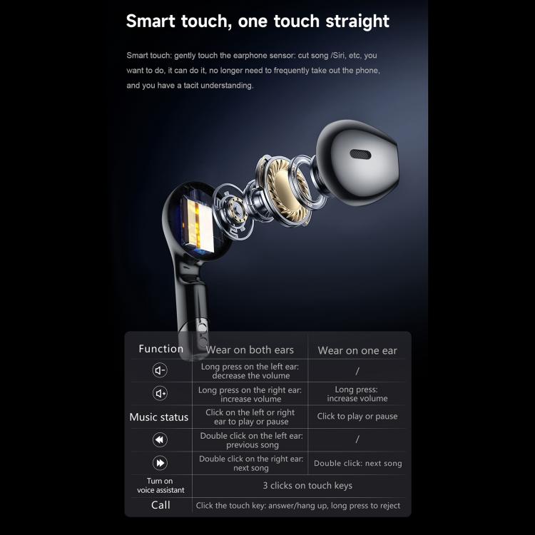 D9 1.46 inch 2 in 1 Bluetooth Earphone Smart Watch, Support Bluetooth Call / NFC / Heart Rate(Silver)