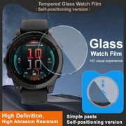 For Garmi Fenix E 47mm imak Tempered Glass Watch Film, Self-positioning Version