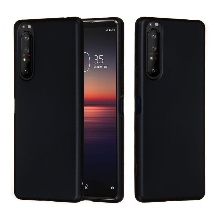 For Sony Xperia 5 Plus / Xperia 1 II Solid Color Liquid Silicone Dropproof Full Coverage Protective Case(Black) - Sony Cases by PMC TechLife | Online Shopping South Africa | PMC TechLife