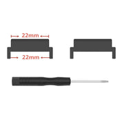 For Amazfit T-Rex Ultra 1 Pair 22mm Metal Watch Band Connector(Black)