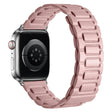 For Apple Watch 46mm / 49mm / 45mm / 44mm I-shaped Three-piece Leather Magnetic Watch Band(Light Pink) - Watch Bands by PMC TechLife | Online Shopping South Africa | PMC TechLife | Buy Now Pay Later Mobicred