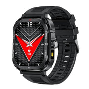 LF37 2.1 inch BT Call Smart Watch, Support Blood Oxygen / Heart Rate / Female Menstrual(Black Silicone)