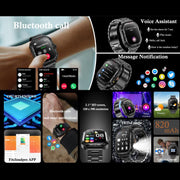 LF37 2.1 inch BT Call Smart Watch, Support Blood Oxygen / Heart Rate / Female Menstrual(Black Silicone)