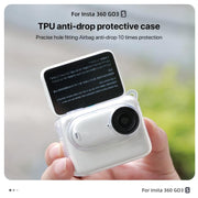 For Insta360 GO 3S Body Soft TPU Protective Case with Lens Cover(Transparent)