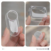 For Insta360 GO 3S Body Soft TPU Protective Case with Lens Cover(Transparent)