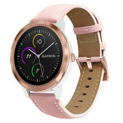 18mm Rose Gold Buckle Leather Watch Band(Pink)