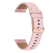 18mm Rose Gold Buckle Leather Watch Band(Pink)
