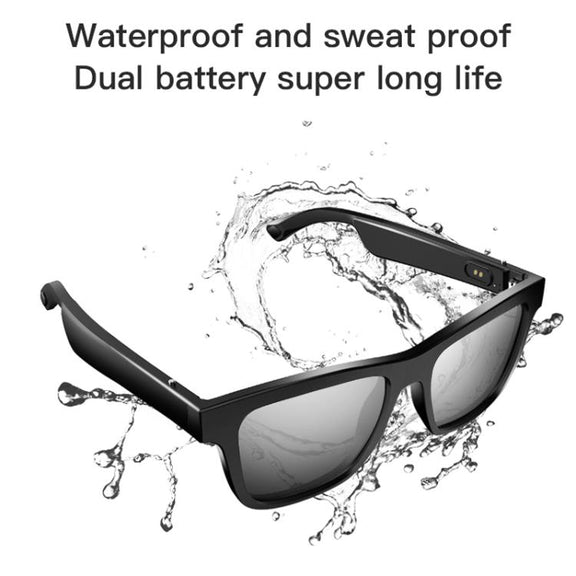 E10 Smart Audio Bluetooth Glasses, Style: Button Style(Transparent)