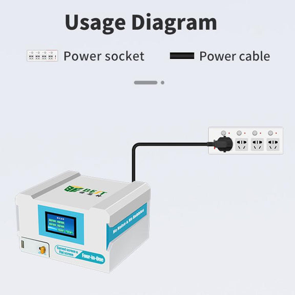 BEST B-528 4 in 1 7 inch Intelligent Laminating and Defoaming Machine Built-in Vacuum Pump, Plug:US Plug