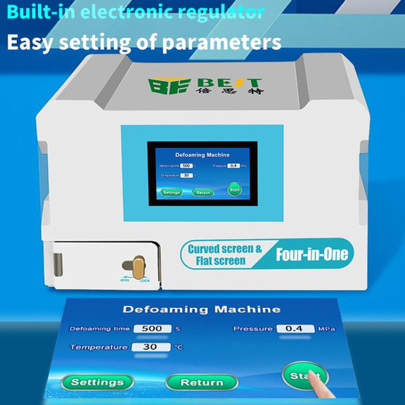 BEST B-528 4 in 1 7 inch Intelligent Laminating and Defoaming Machine Built-in Vacuum Pump, Plug:US Plug