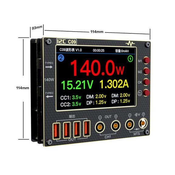 i2C C09 Charge Detection / Voltage Measurement Digital Waveform Ammeter, Model:Host