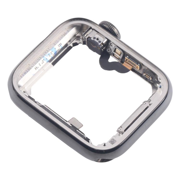 For Apple Watch Series 5 44mm LTE Graphite Steel Middle Frame Bezel Plate with Crown Spin Axis Flex Cable