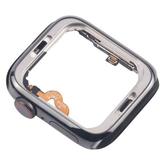 For Apple Watch Series 5 44mm LTE Graphite Steel Middle Frame Bezel Plate with Crown Spin Axis Flex Cable