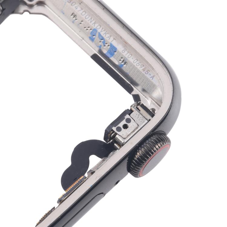 For Apple Watch Series 5 44mm LTE Graphite Steel Middle Frame Bezel Plate with Crown Spin Axis Flex Cable