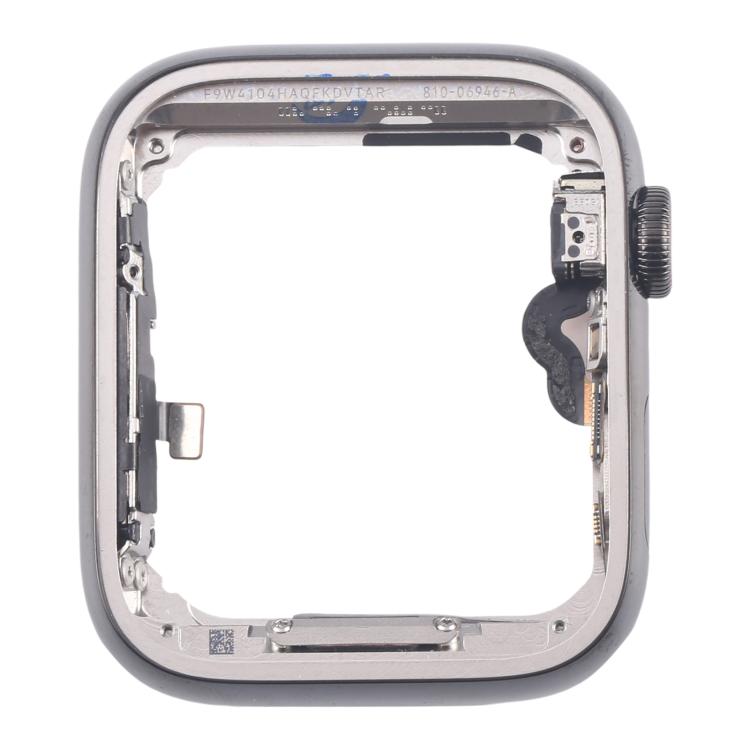 For Apple Watch Series 4 44mm LTE Graphite Steel Middle Frame Bezel Plate with Crown Spin Axis Flex Cable