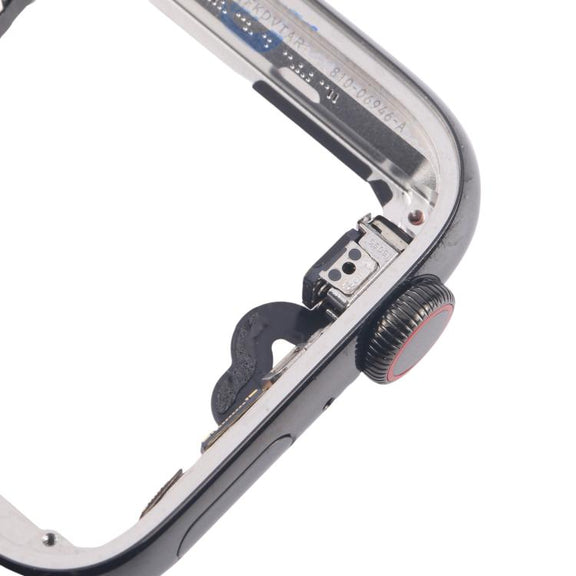 For Apple Watch Series 4 44mm LTE Graphite Steel Middle Frame Bezel Plate with Crown Spin Axis Flex Cable