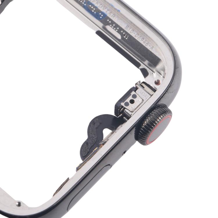 For Apple Watch Series 4 44mm LTE Graphite Steel Middle Frame Bezel Plate with Crown Spin Axis Flex Cable