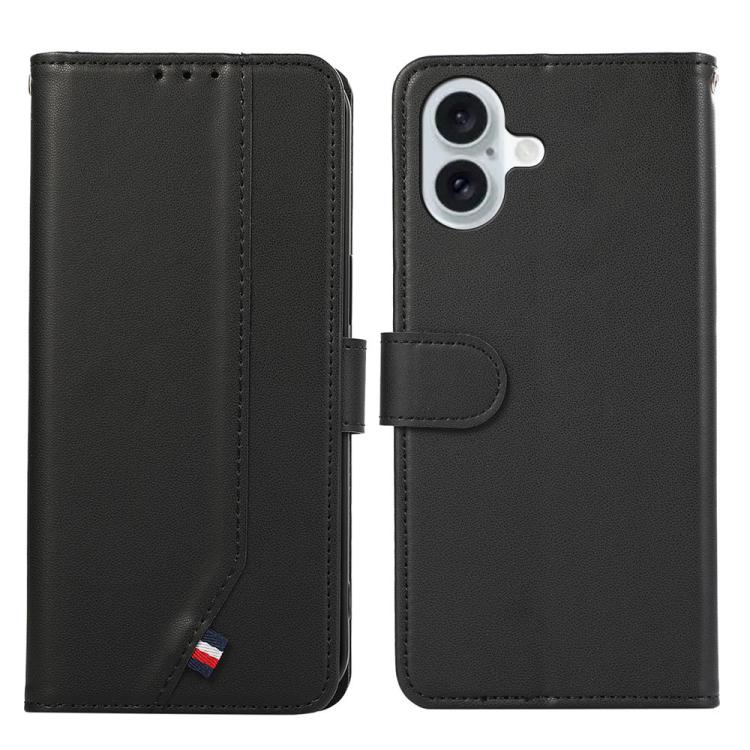 For iPhone 17 ABEEL Delicate Texture Splicing RFID Leather Phone Case(Black) - free shipping - PMc TechLife - Order now!