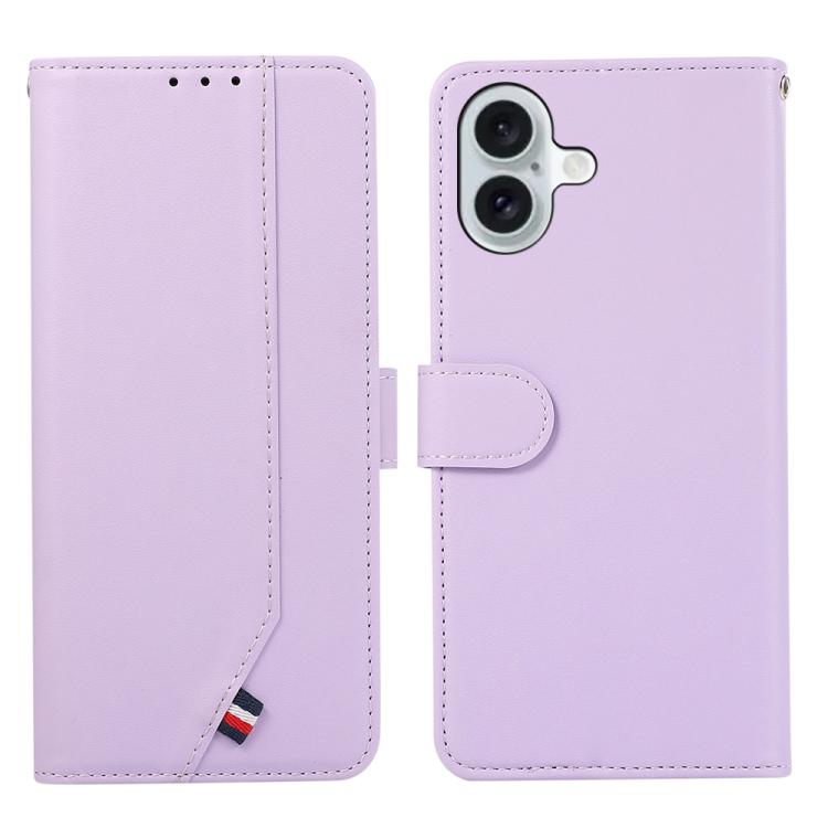 For iPhone 17 ABEEL Delicate Texture Splicing RFID Leather Phone Case(Purple) - free shipping - PMc TechLife - Order now!