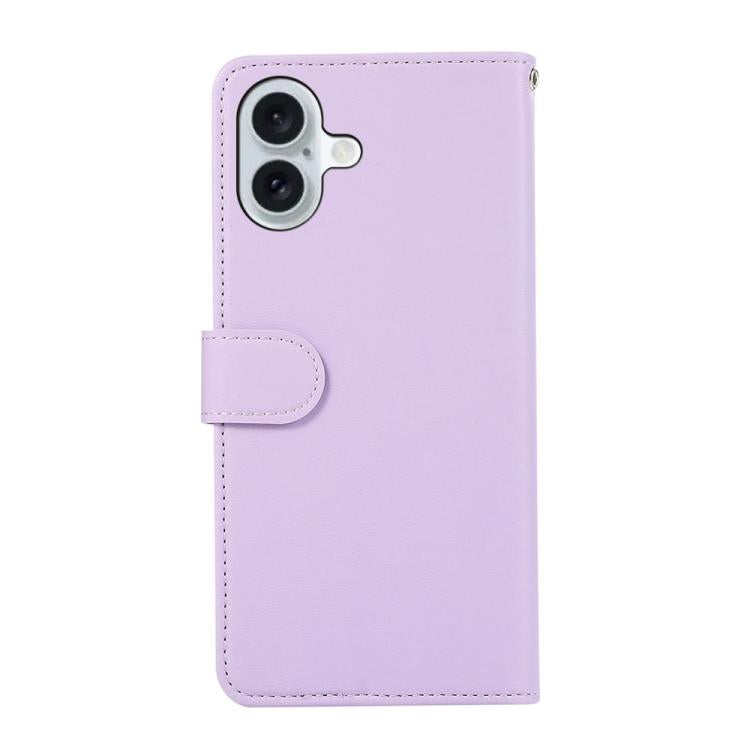 For iPhone 17 ABEEL Delicate Texture Splicing RFID Leather Phone Case(Purple) - free shipping - PMc TechLife - Order now!