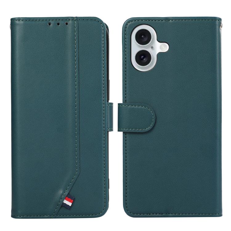 For iPhone 17 ABEEL Delicate Texture Splicing RFID Leather Phone Case(Green) - free shipping - PMc TechLife - Order now!