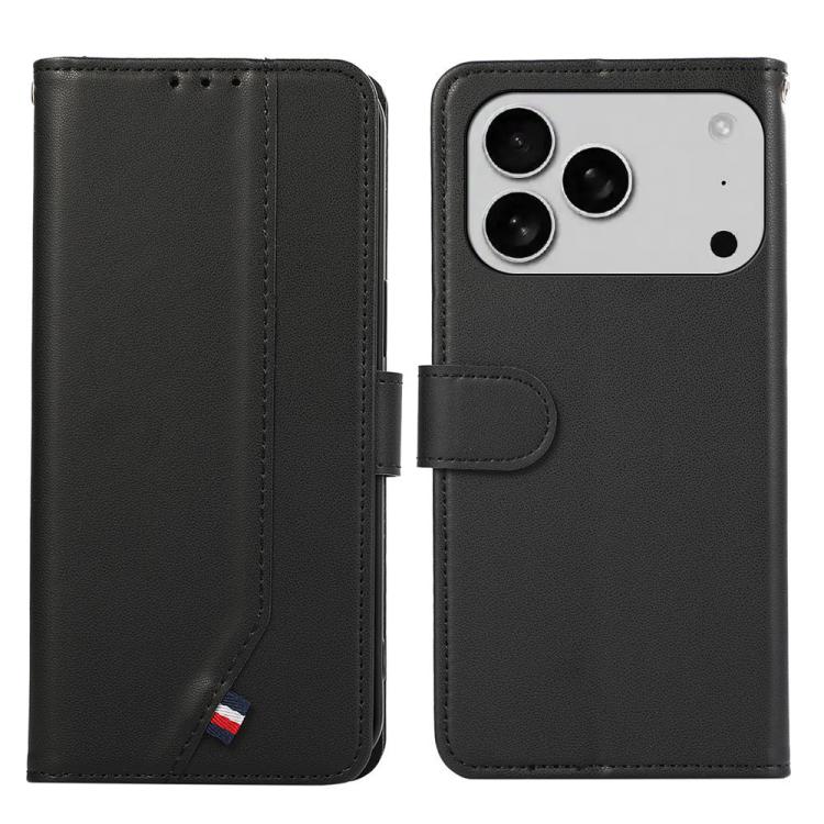 For iPhone 17 Pro ABEEL Delicate Texture Splicing RFID Leather Phone Case(Black) - free shipping - PMc TechLife - Order now!